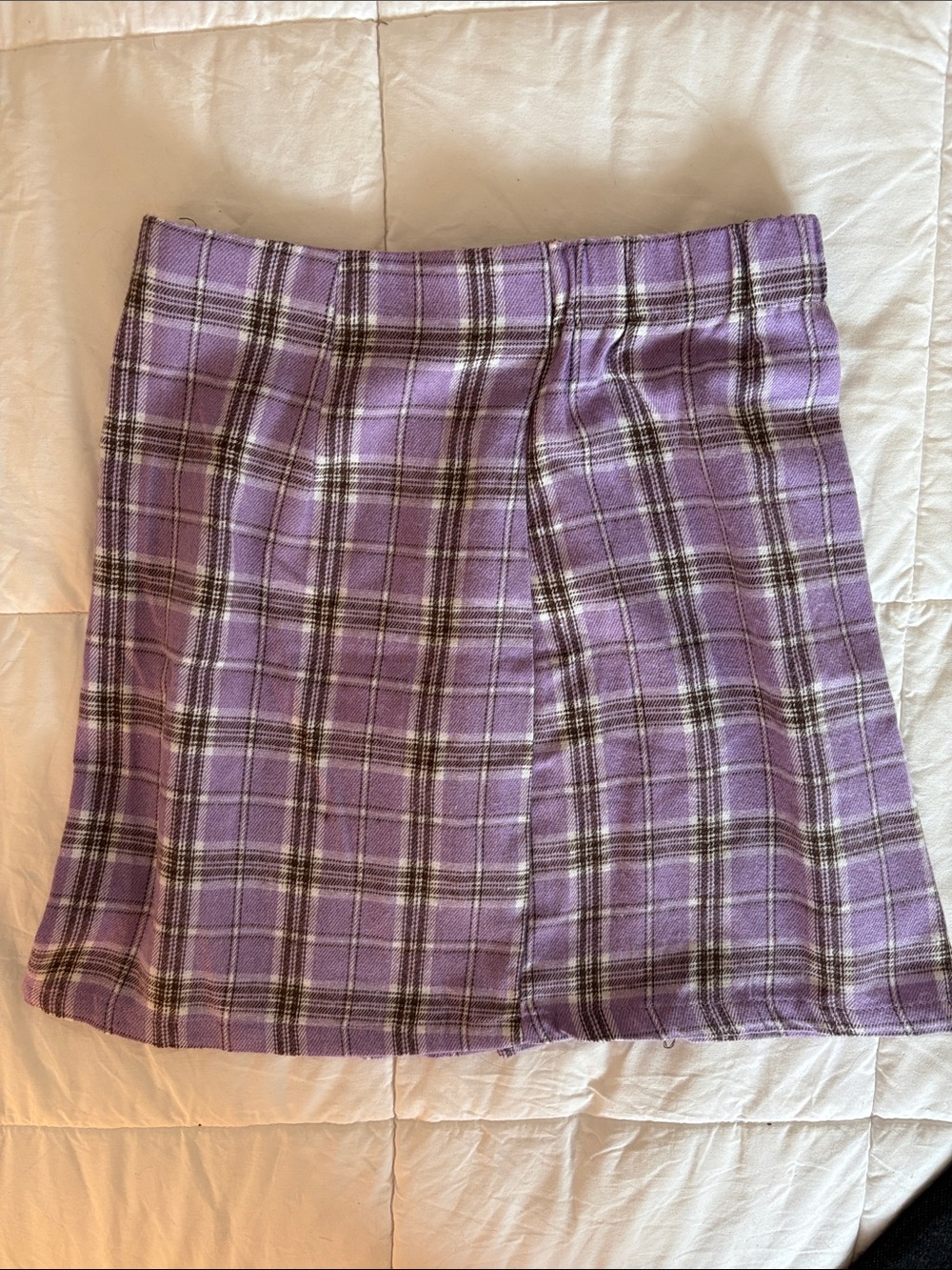 Coquette Lavender Plaid Mini Skirt Size XS Y2K School Girl
